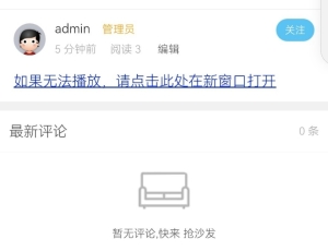 模板不能直接播放视频