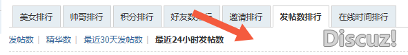 系统自带最近30天和最近24小时

发帖数排行

，可以增加最近一年的排行吗？请问如何设置