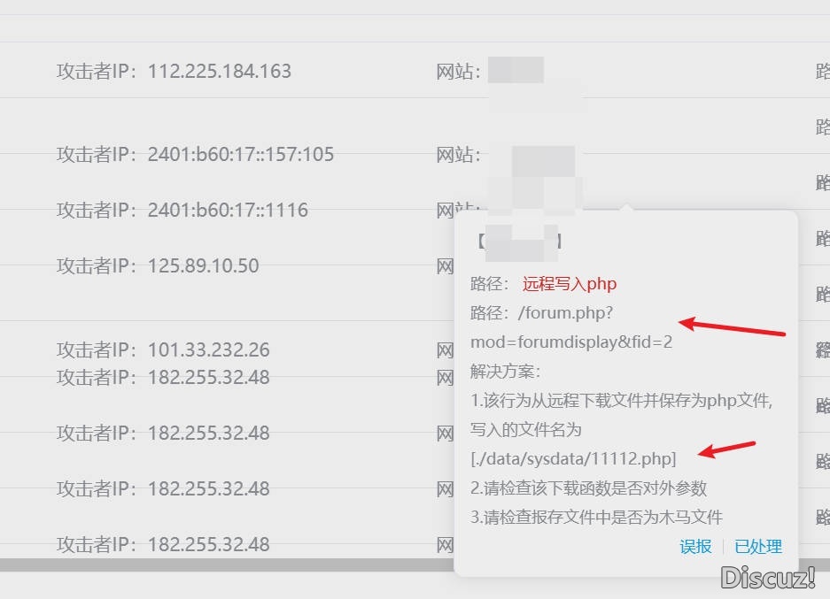 宝塔面板中的提醒信息
